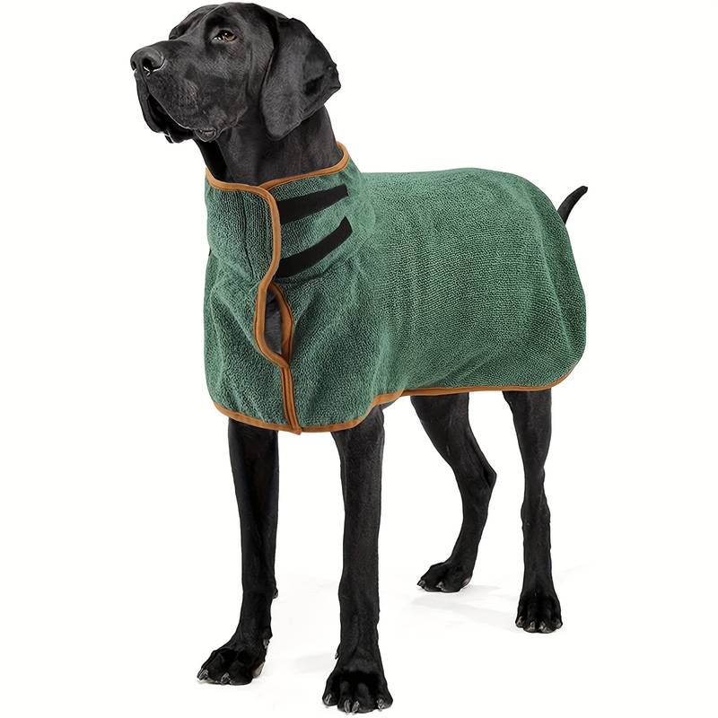 Hundebademantel aus Microfaser mit Klettverschluss