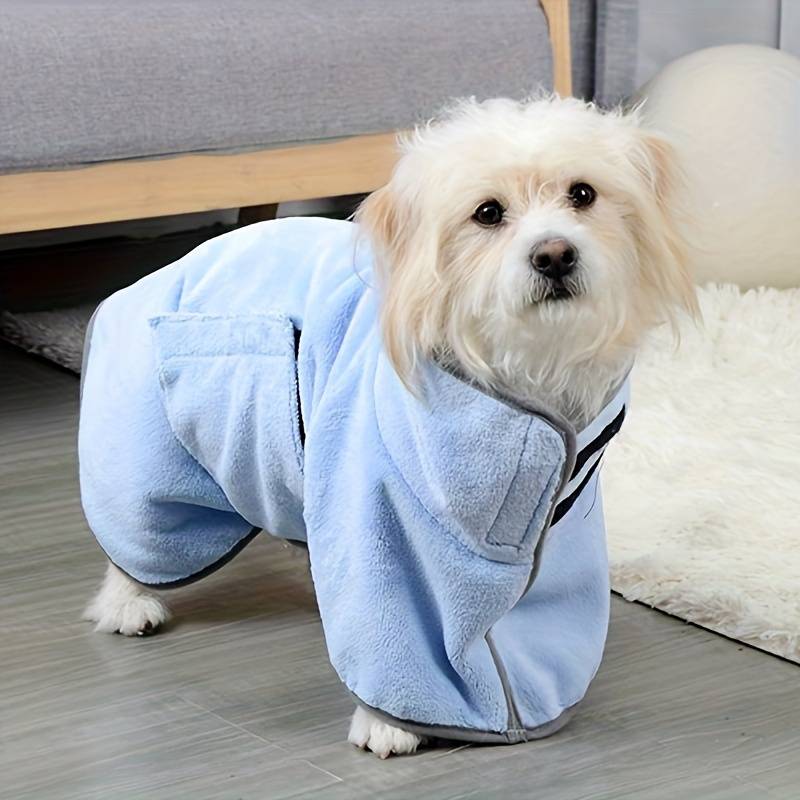 Hundebademantel aus Microfaser mit Klettverschluss