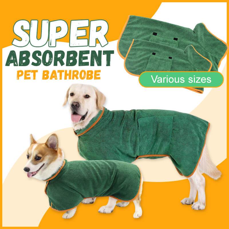 Hundebademantel aus Microfaser mit Klettverschluss