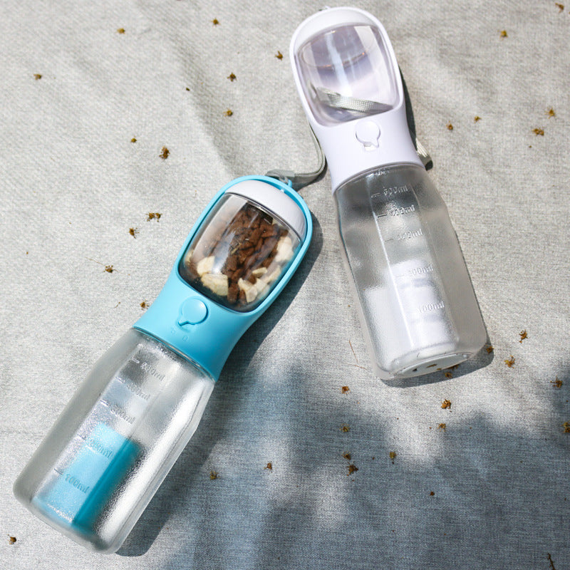 Multifunktionale Hund & Katze Wasserflasche Travel Buddy 3-in-1 Wasser Leckerli Kottüten