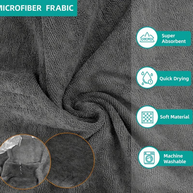 Hundebademantel aus Microfaser mit Klettverschluss
